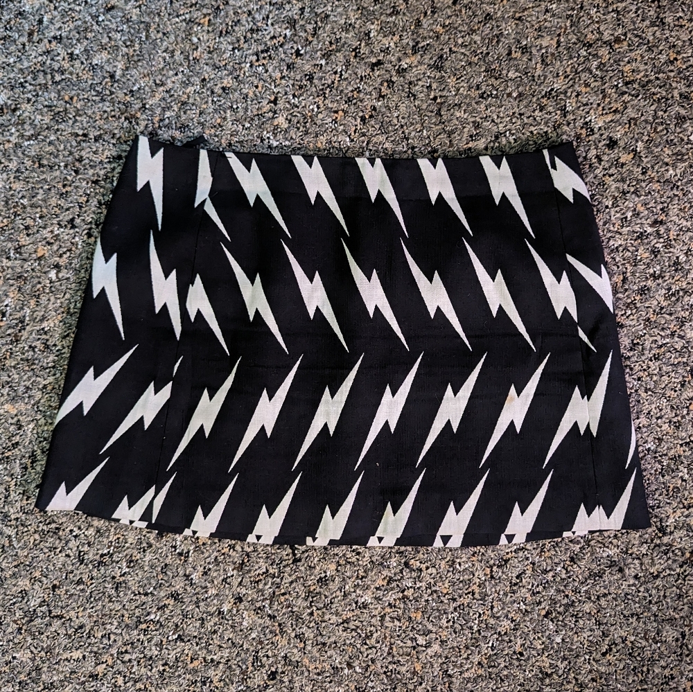 Neil Barrett Lightening Bolt Mini Skirt